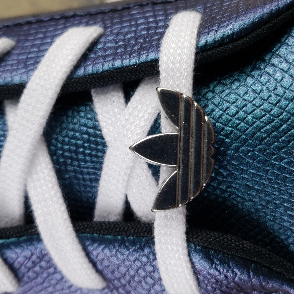 adidas Sleek Originals Leather Iridescent Sneakers - Picture 7 of 9